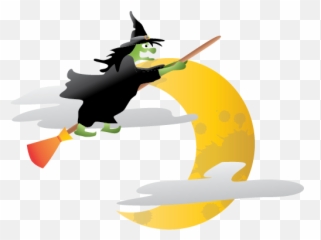 Halloween Moon Scary Witch Icon - Png Cartoon
