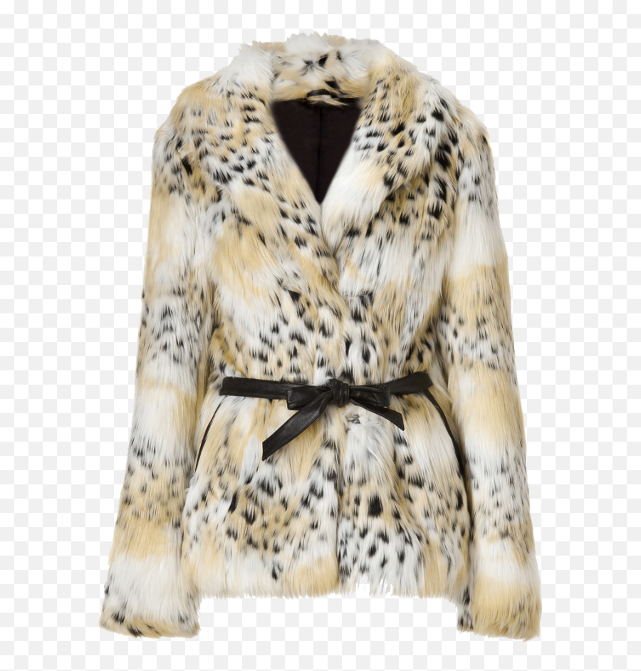 Rachel Zoe Tonal Cream Cheetah Faux Macgraw Jacket Png Image - Png Fur Coat,Jacket Png