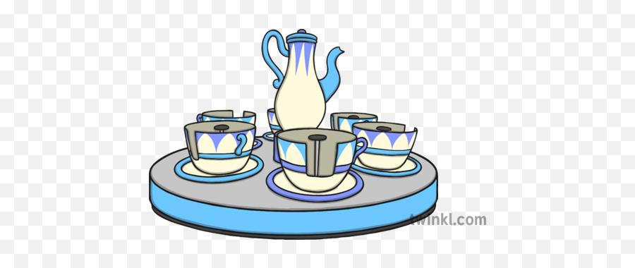 Tea Cup Ride 2 Illustration - Cup Ride Illustration Png,Ride2 Park And Ride Icon
