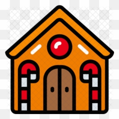 Gingerbread House Icon - Clip Art png
