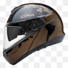 Schuberth C4 Pro Magnitudo Brown Modular Helmet - Carbon White png
