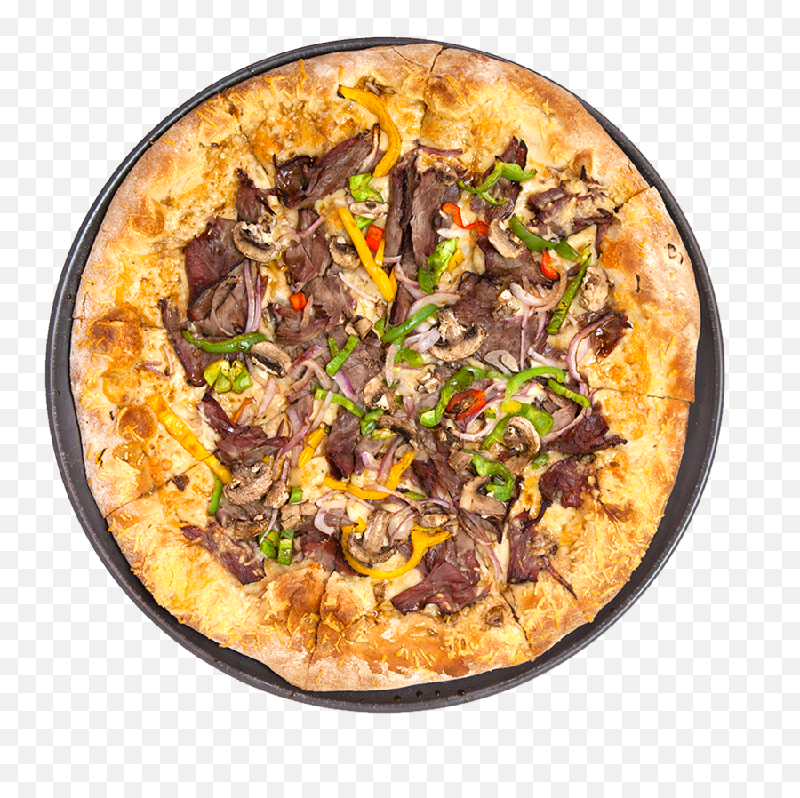Download Philly Cheese Steak Pizza - Pizza Image Birds Eye View Png,Pizzas Png