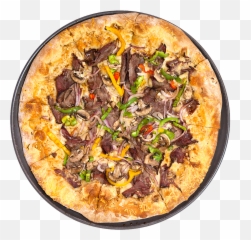 Download Philly Cheese Steak Pizza - Image Birds Eye View Png
