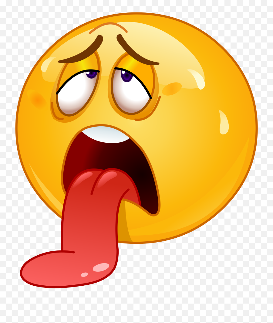 Tongue Out Tired Emoji - Hot Smiley Face Png,Tongue Out Emoji Png