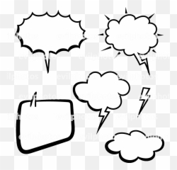 Speech Bubble Drawing - Line Art Png,Speech Bubble Png
