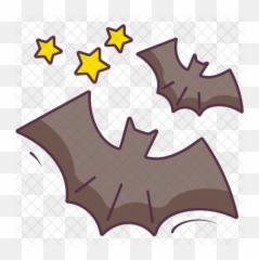 Halloween Bat Icon Of Colored Outline - Cartoon Png,Halloween Bat Png