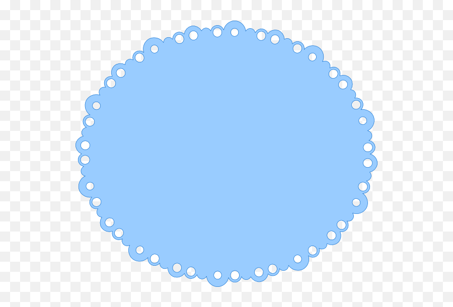 Blue Scalloped Circle Png - Scalloped Oval Png,Scallop Png