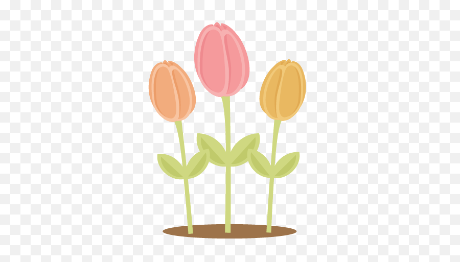 Tulip Silhouette - Tulip Png,Cute Flower Png