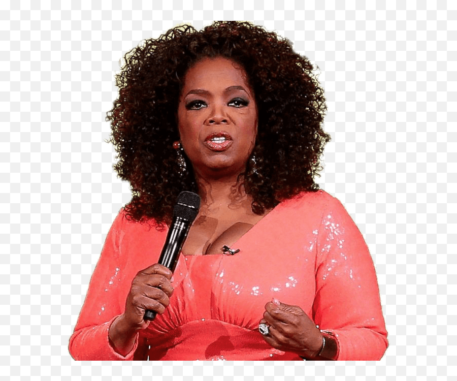 Oprah Winfrey With Microphone Transparen 122705 - Png Transparent Oprah Winfrey Png,Microphone Transparent Background