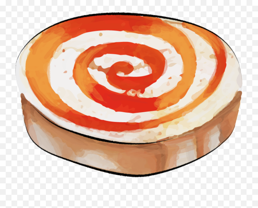 Download Orange Watercolor Hand Painted Circle Transparent - Food Png,Painted Circle Png