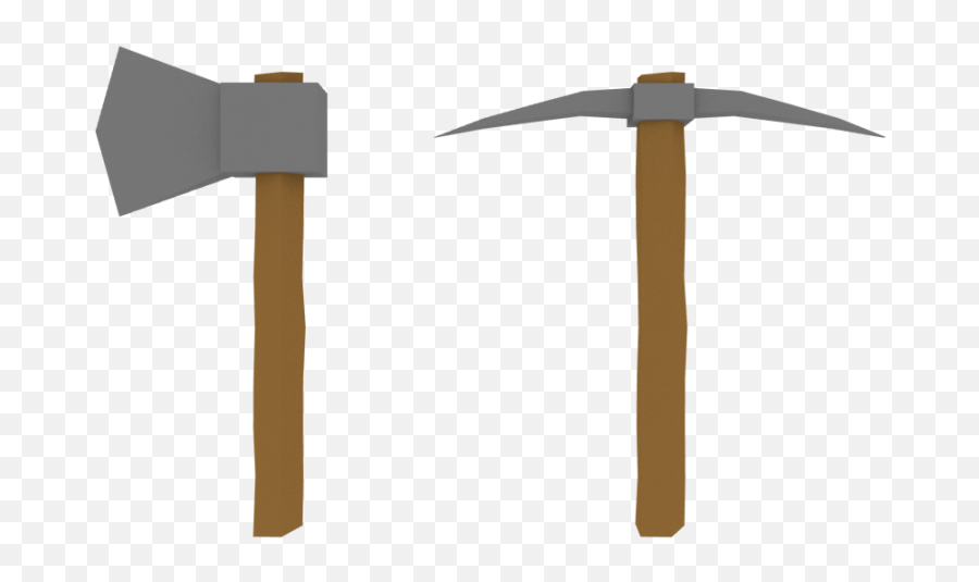 Low Poly Axe U0026 Pickaxe Free 3d Model - Fbx Obj Free3d Wind Turbine Png,Pickaxe Png