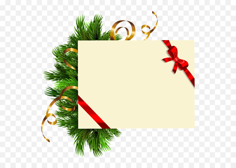 Christmas Gift Tag Transparent Library - Christmas Gift Card Border Png,Gift Tag Png