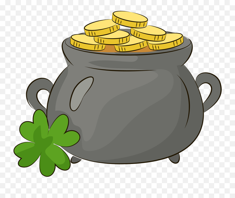 Pot With Gold Clipart Free Download Transparent Png - Gold Clipart,Pot Of Gold Png