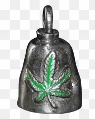 Pot Leaf Gremlin Bell - Bronze Sculpture png