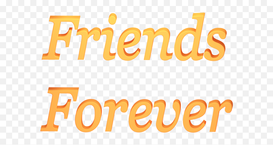 Friends Forever 3d Render In Yellow Orange Blend With - Friends Forever Png Background,Orange Transparent Background