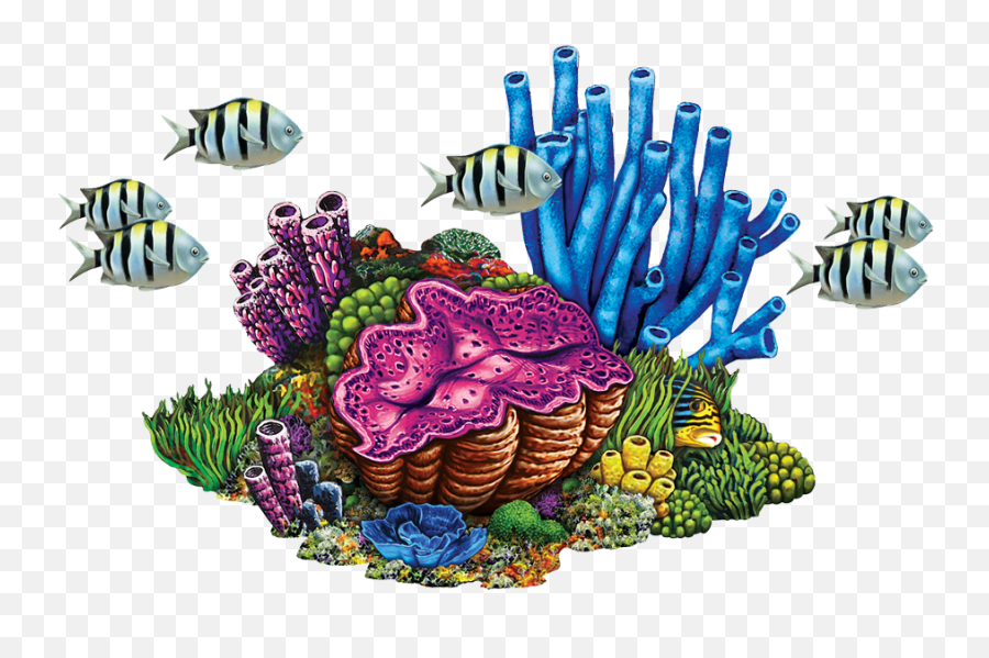 Porcelain Coral Reef With Fish Mosaic - Reef Pool Mosiac Png,Coral Reef Png