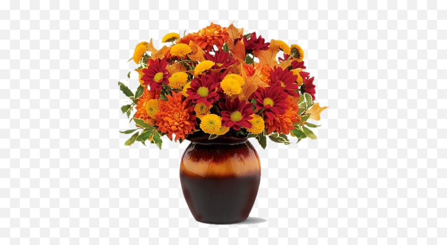 Vase Of Fall Flowers Png Image With No - Common Zinnia,Fall Flowers Png
