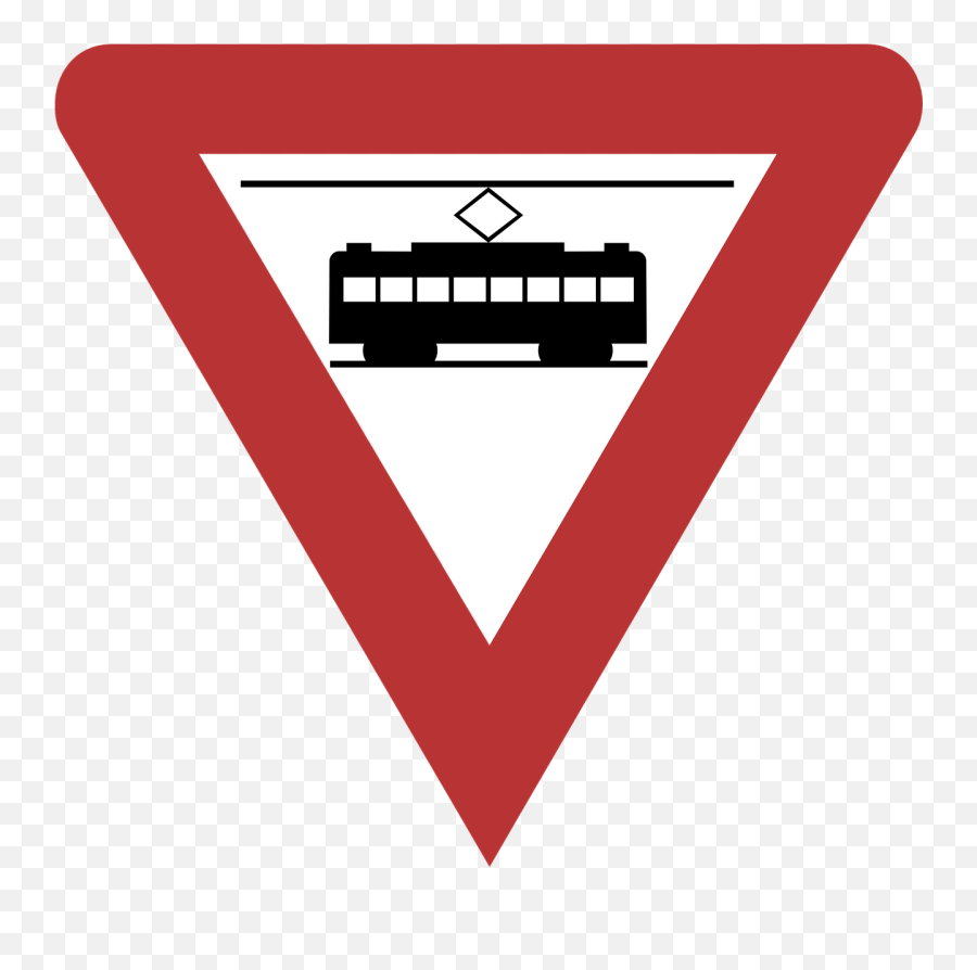 Traffic Sign Warning Yield - Yield Sign Png,Yield Sign Png