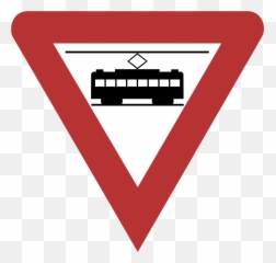 Traffic Sign Warning Yield - Yield Sign Png,Yield Sign Png