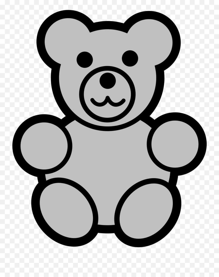 Download Gray Bear Svg Vector Clip Art Svg Clipart Teddy Bear Coloring Page Png Free Transparent Png Images Pngaaa Com