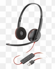Blackwire 3200 Series - Plantronics Blackwire 3200 Png,Headset Transparent Background