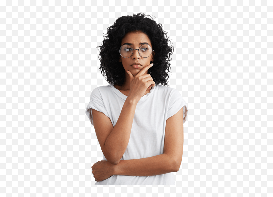 Sitting Transparent Png Image - Black Woman Thinking Png,Thoughts Png