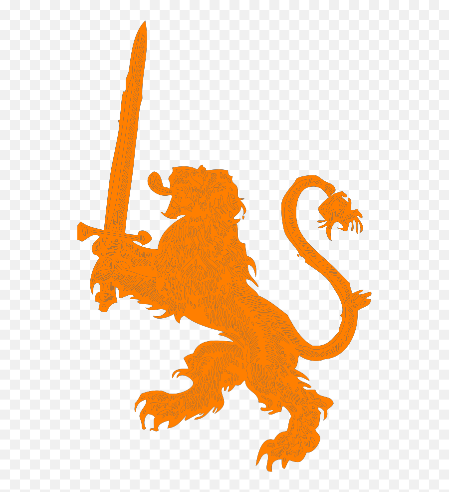 Lion Svg Vector Clip Art - Svg Clipart Fictional Character Png,Orange Lion Logo