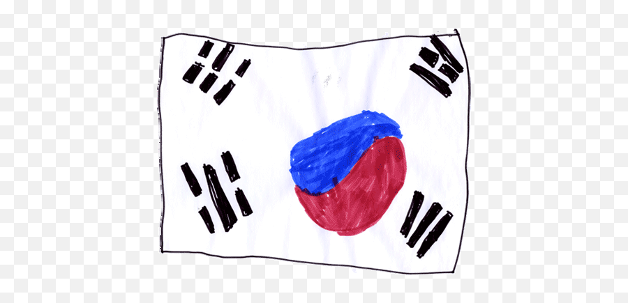 Flag Of South Korea Png Image - Drawing,South Korea Flag Png