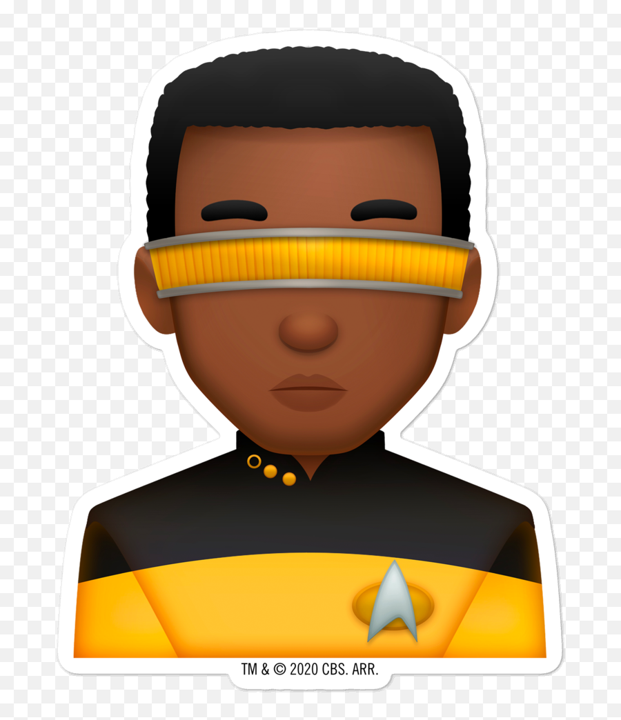 The Next Generation Geordi - Star Trek Emoji Png,Star Emoji Transparent