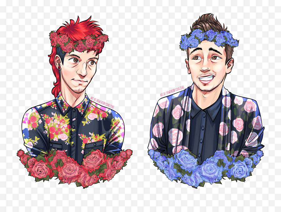 Flower Crowns Twenty One Pilots Art - Twenty One Pilots Fan Art Png,Tyler Joseph Png