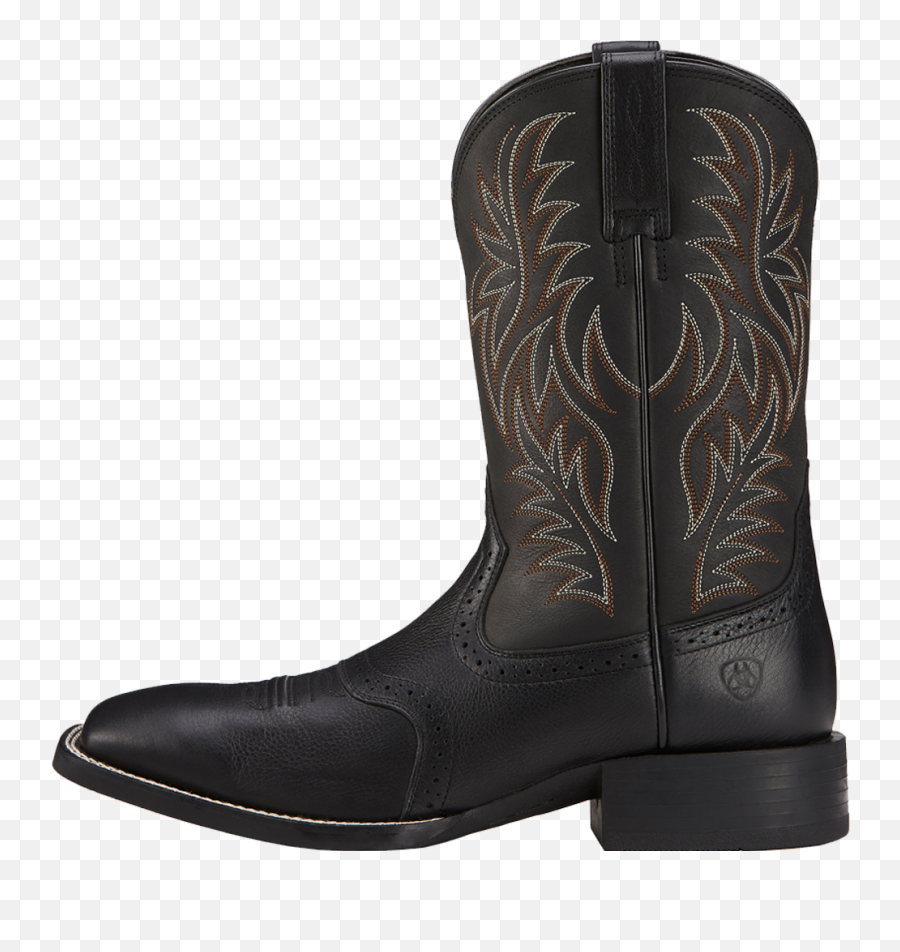 Ariat 13d Mens Sport Wide Square Toe Western Boot Black Png Cowboy Boots Transparent
