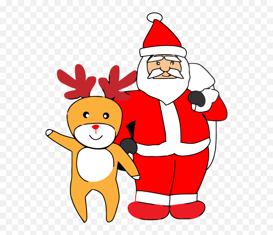 Christmas Cartoon Santa Claus Pleased - Santa Claus Png,Cartoon Santa Hat Transparent