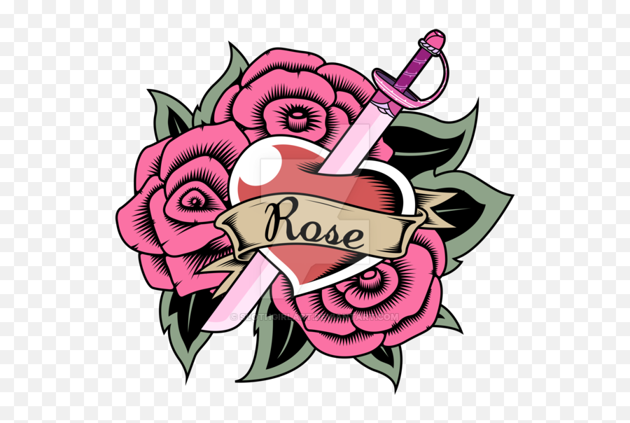 Download Rose Quartz Tattoo Version - Steven Universe Rose Tattoo Png,Rose Tattoo Png
