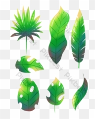 8 Green Palm Leaves Vector Png Images Psd Free Download - Vektor Daun Kelapa