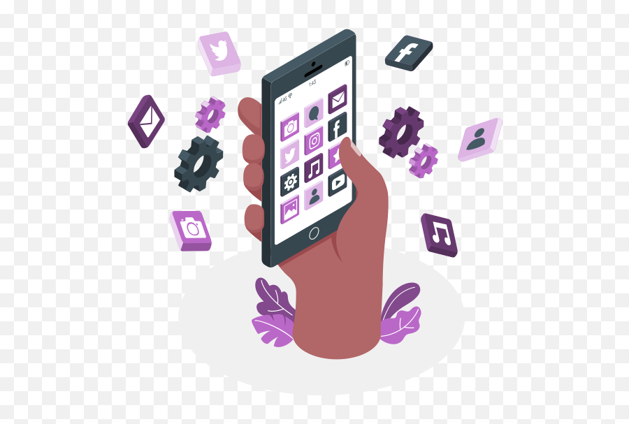 Mobile Apps Customizable Isometric Illustrations Amico Style - Many Smartphones Are There In The World Png,Phone Apps Icon