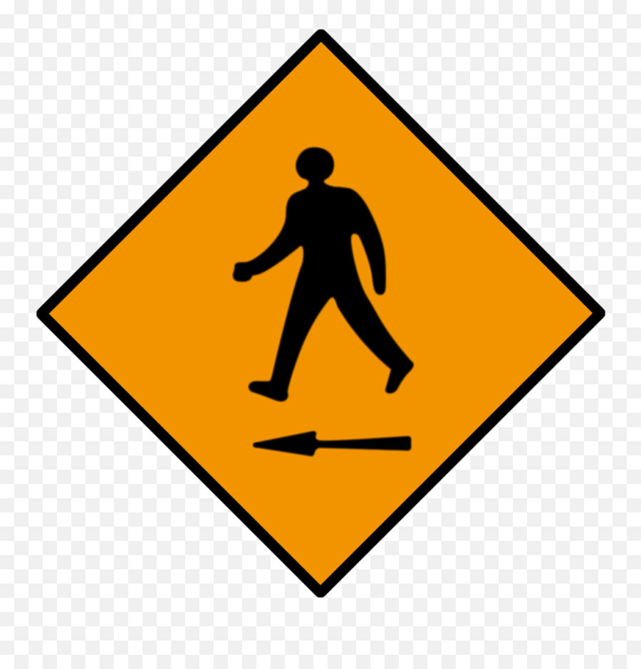 Warning Signs For Road Works Ireland - Road Signs Ireland Pedestrian Png,Orange And Black Warning Icon