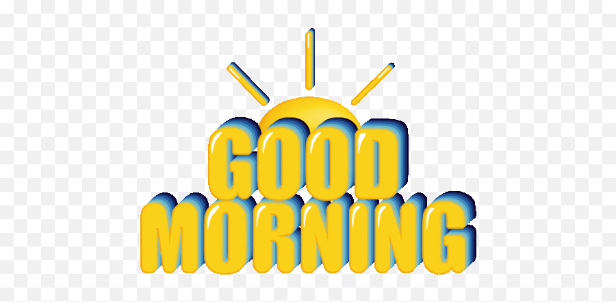 Good Morning Animated Text Sticker - Good Morning Animated Good Morning Font Gif Png,Facebook Icon Animation