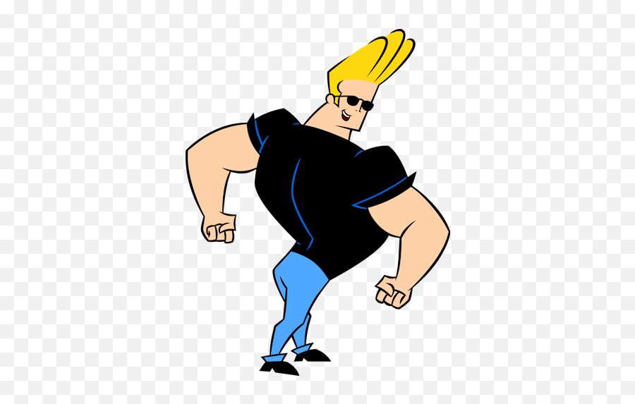 Johnny Bravo Showing Back Muscles Png Image
