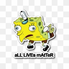 Spongebob Meme Sticker Stickers Snapchat - Spongebob Mocking Meme Template Png,Mocking Spongebob Png