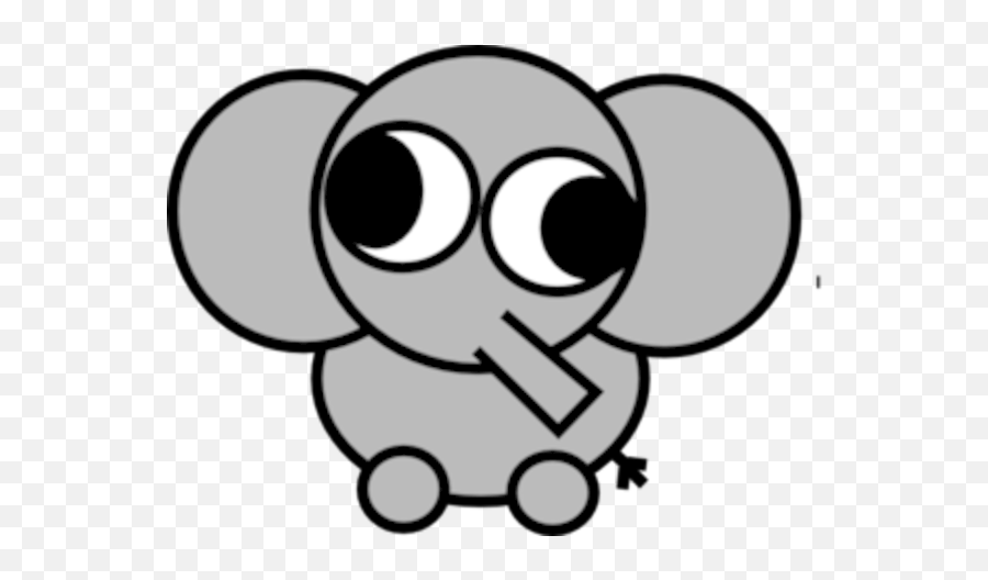 Cute Elephant Clipart Md Free Images - Vector Cute Big Eye Cartoon Elephant Png,Elephant Clipart Transparent