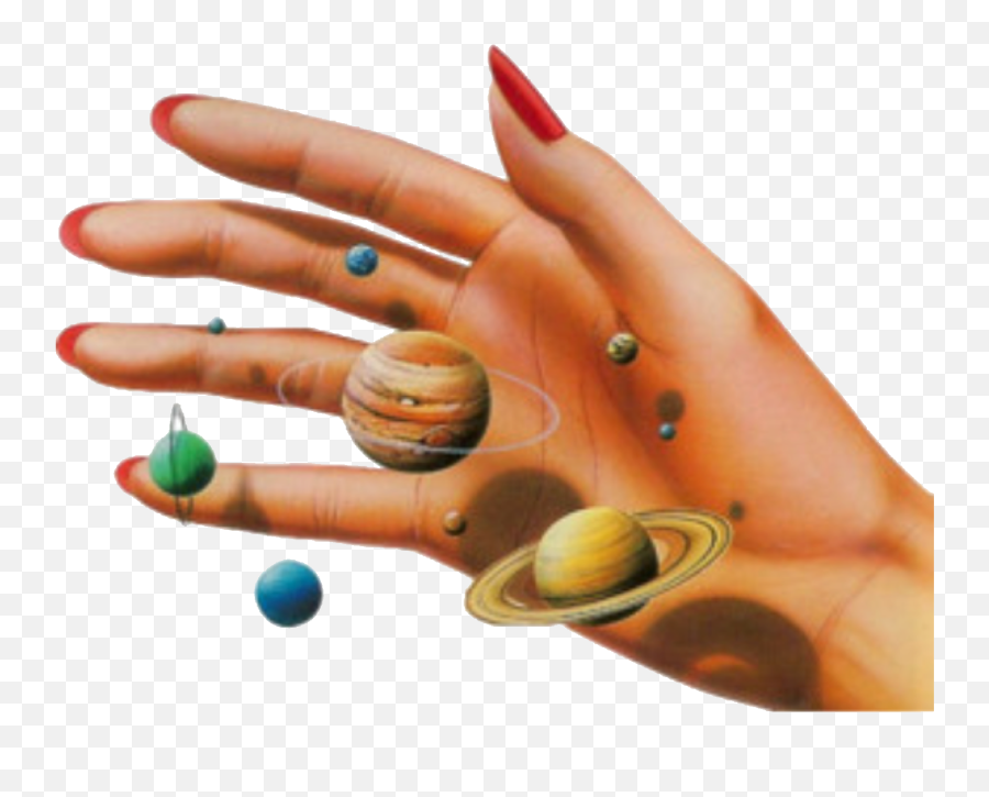 Orange Space Hand Planets Polyvore Moodboard Filler Mood - Transparent Orange Tumblr Png,Planets Png