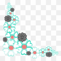 Corner Flowers Frame Png - Photo 924 Free Download Flower Border Clip Art Design