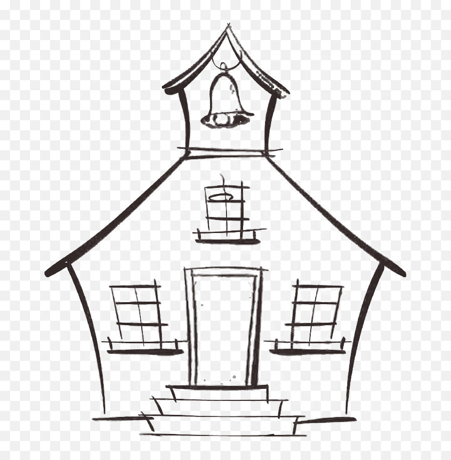 Download Drawing Of Old School House - Old School House Drawing Png,Schoolhouse Png