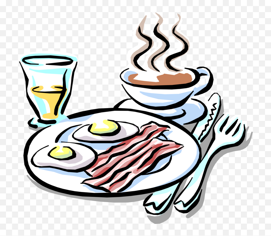 Bacon And Eggs Coffee - Breakfast Buffet Clip Art Png,Breakfast Clipart Png