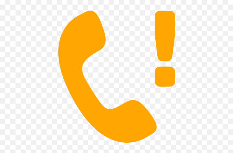 Orange Missed Call Icon - Free Orange Phone Icons Orange Call Logo Png,Call Logo Png