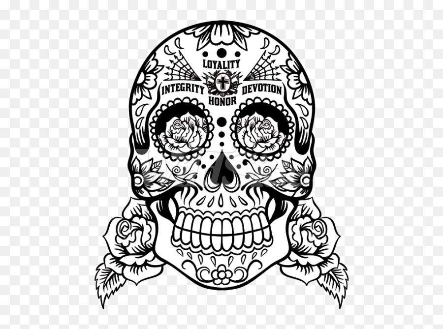 Loyalty - Coloring Pages For Teens Printable Png,Sugar Skull Png