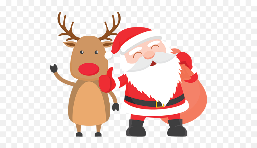 Png Free Santa Nativity - Father Christmas And Reindeer,Nativity Png
