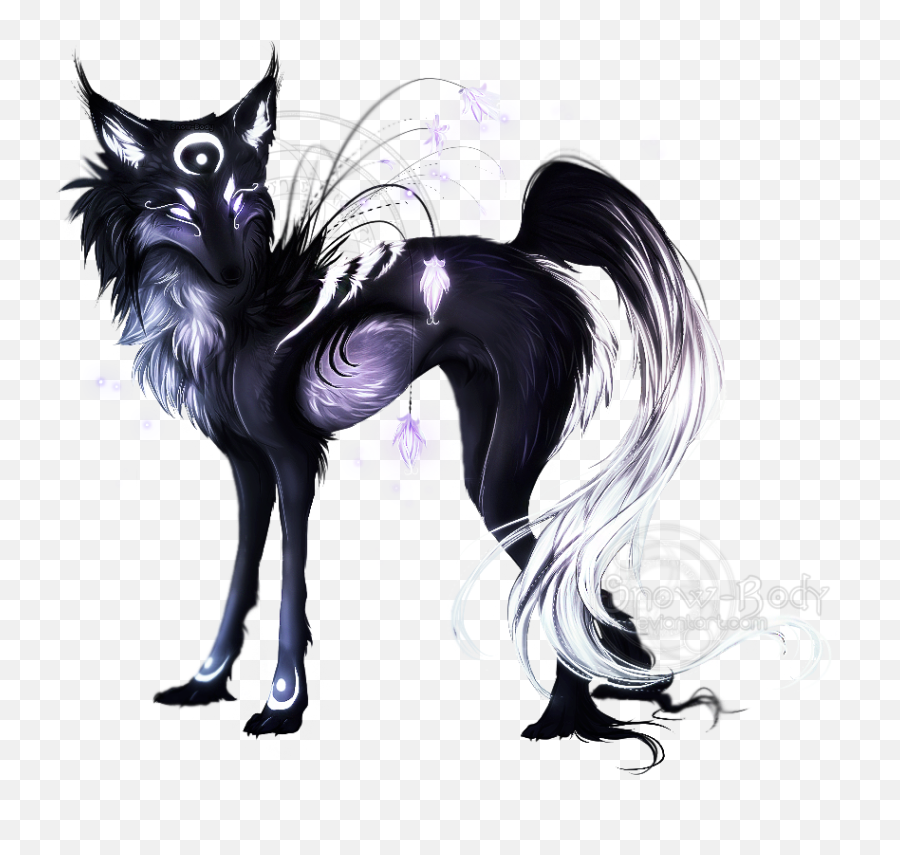 Grey White Wolf - Fantasy Wolf Drawings Full Size Png Wolf Drawing Circle  Anime Fantasy,White Wolf Png - free transparent png images 