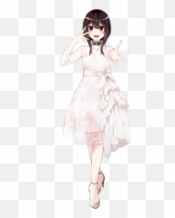 Megumin Wearing A Dress Beautiful White Dresses - Megumin Arts Wedding Dress Png,Megumin Png