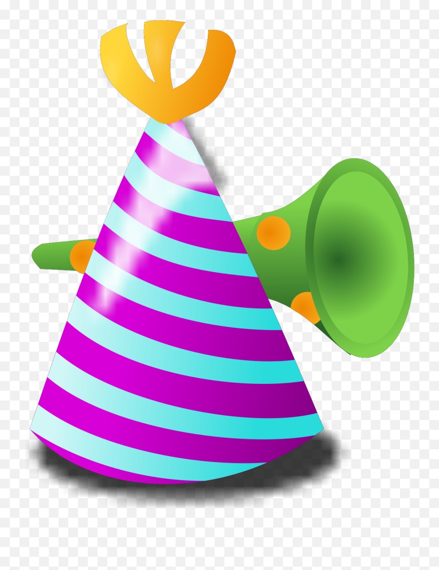 Hat And Horn Svg Vector Clip Art - Svg Clipart Gorro Cumpleaños Vector Png,Party Horn Png